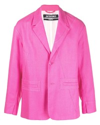 Мужской ярко-розовый пиджак от Jacquemus