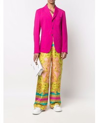 Мужской ярко-розовый пиджак от Versace