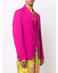 Мужской ярко-розовый пиджак от Versace