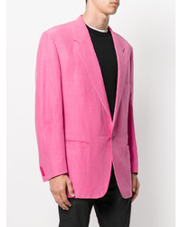 Мужской ярко-розовый пиджак от Versace Vintage
