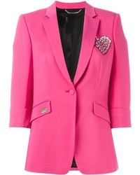 Женский ярко-розовый пиджак от Philipp Plein