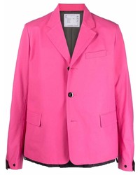 Мужской ярко-розовый пиджак от Sacai