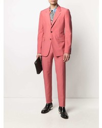 Мужской ярко-розовый пиджак от Alexander McQueen