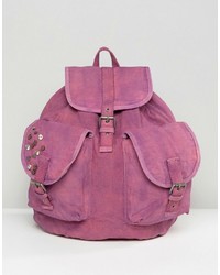 Ярко-розовый рюкзак из плотной ткани