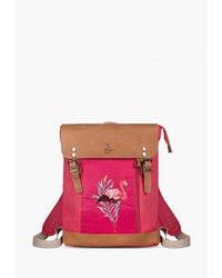 Женский ярко-розовый рюкзак из плотной ткани с принтом от Ginger Bird