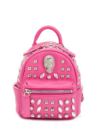 Женский ярко-розовый рюкзак от Philipp Plein