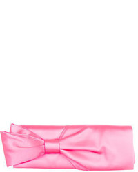 Ярко-розовый сатиновый клатч
