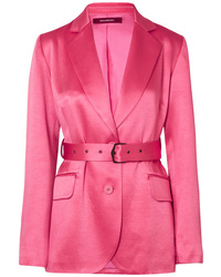 Ярко-розовый сатиновый пиджак