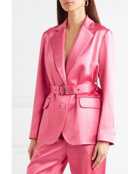 Женский ярко-розовый сатиновый пиджак от Sies Marjan