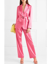 Женский ярко-розовый сатиновый пиджак от Sies Marjan