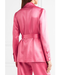 Женский ярко-розовый сатиновый пиджак от Sies Marjan