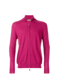 Мужской ярко-розовый свитер на молнии от N.Peal
