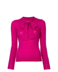 Женский ярко-розовый свитер с v-образным вырезом от Milly