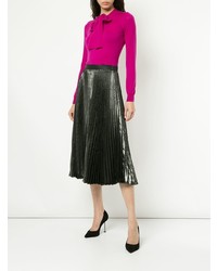 Женский ярко-розовый свитер с v-образным вырезом от Milly