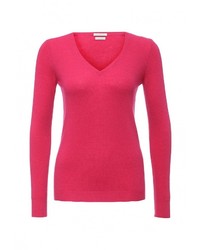 Женский ярко-розовый свитер с v-образным вырезом от United Colors of Benetton