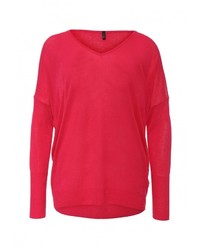 Женский ярко-розовый свитер с v-образным вырезом от United Colors of Benetton