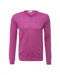 Мужской ярко-розовый свитер с v-образным вырезом от United Colors of Benetton