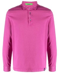 Мужской ярко-розовый свитер с воротником поло от Drumohr