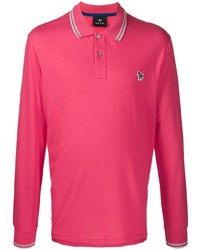 Мужской ярко-розовый свитер с воротником поло от PS Paul Smith