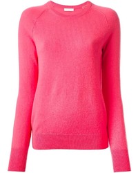 Ярко-розовый свитер с круглым вырезом