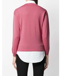 Женский ярко-розовый свитер с круглым вырезом с принтом от Dsquared2