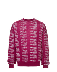 Мужской ярко-розовый свитер с круглым вырезом с принтом от Yoshiokubo