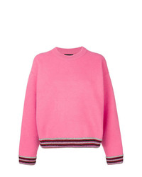 Женский ярко-розовый свитер с круглым вырезом от Alanui