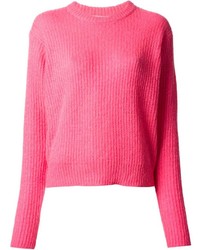 Женский ярко-розовый свитер с круглым вырезом от Alexander Wang