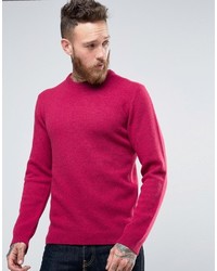 Мужской ярко-розовый свитер с круглым вырезом от Asos