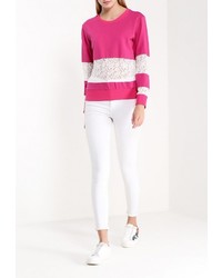 Женский ярко-розовый свитер с круглым вырезом от Aurora Firenze