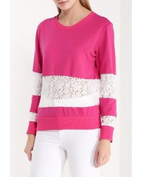 Женский ярко-розовый свитер с круглым вырезом от Aurora Firenze