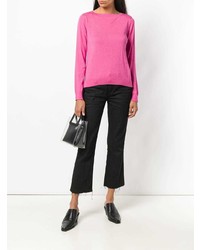 Женский ярко-розовый свитер с круглым вырезом от Snobby Sheep