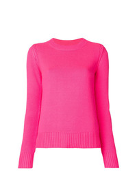 Женский ярко-розовый свитер с круглым вырезом от Burberry