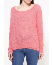Женский ярко-розовый свитер с круглым вырезом от By Swan