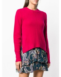 Женский ярко-розовый свитер с круглым вырезом от Isabel Marant