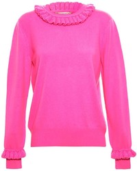 Женский ярко-розовый свитер с круглым вырезом от Christopher Kane