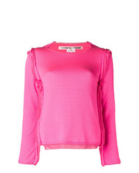 Женский ярко-розовый свитер с круглым вырезом от Comme des Garcons