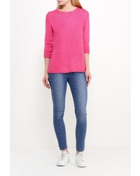 Женский ярко-розовый свитер с круглым вырезом от Conver