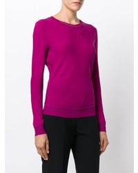 Женский ярко-розовый свитер с круглым вырезом от Theory