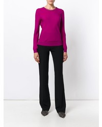 Женский ярко-розовый свитер с круглым вырезом от Theory