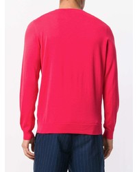 Мужской ярко-розовый свитер с круглым вырезом от Drumohr