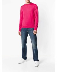 Мужской ярко-розовый свитер с круглым вырезом от Ps By Paul Smith