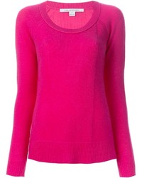 Женский ярко-розовый свитер с круглым вырезом от Diane von Furstenberg