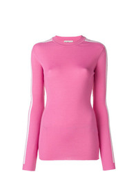 Женский ярко-розовый свитер с круглым вырезом от Fiorucci
