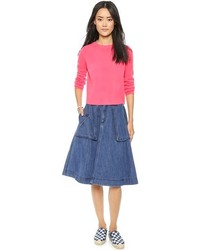 Женский ярко-розовый свитер с круглым вырезом от Marc by Marc Jacobs