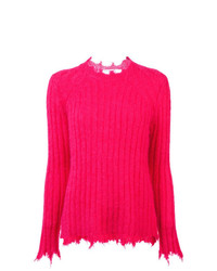Женский ярко-розовый свитер с круглым вырезом от IRO