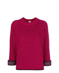 Женский ярко-розовый свитер с круглым вырезом от Kenzo