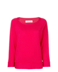 Женский ярко-розовый свитер с круглым вырезом от Lamberto Losani