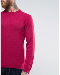 Мужской ярко-розовый свитер с круглым вырезом от Asos