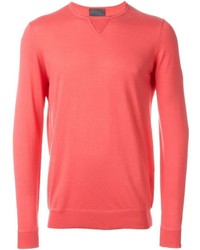Мужской ярко-розовый свитер с круглым вырезом от Laneus